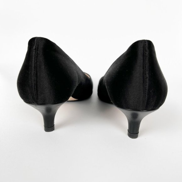 New PANCALDI for Diane B. Satin Pointed Toe  Mid Low Heels Wedding Guest Formal - Picture 5 of 9